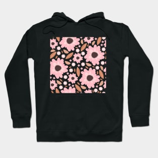 Floral seamless pattern with simple flower and leaves. Hoodie